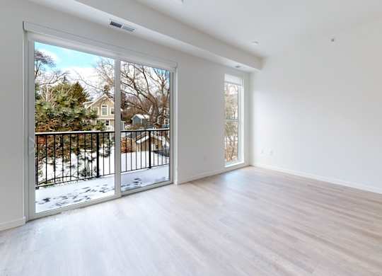 outdoor balcony at One West Drive Apartments, Excelsior, MN 55331