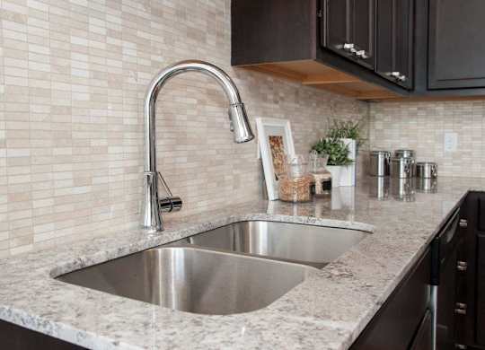 Stainless Steel Dual Sink at Overlook on the Creek, Minnetonka, MN, 55305