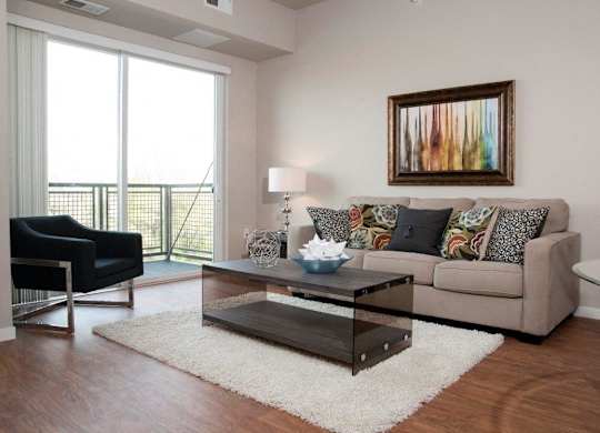 Large Living Room With Balcony at Overlook on the Creek, Minnetonka, 55305