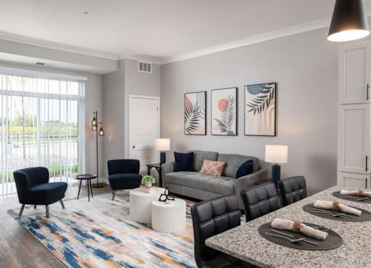 Modern Living Room at The Edison at Maple Grove, Minnesota