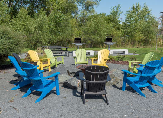 Courtyard Firepit at Shorview Grand new apartments in Shoreview