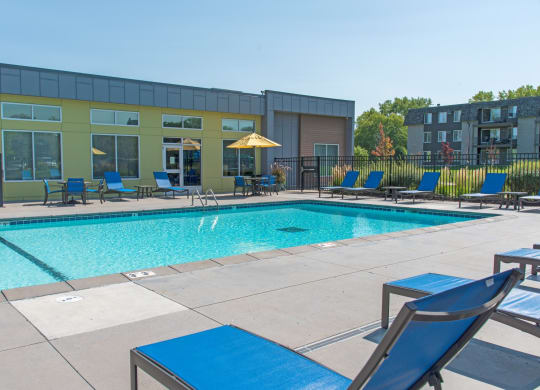 Pool area at Shorview Grand best apartments in Shoreview