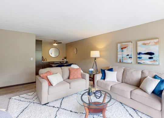 Living Room With Plenty Of Natural Light at Shoreview Grand, Shoreview, MN
