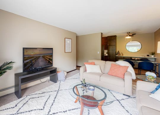 Living Room Come Kitchen at Shoreview Grand, Shoreview, MN, 55126