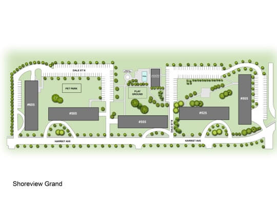 Site Plan at Shoreview Grand, Shoreview, 55126