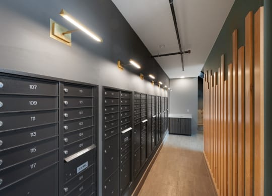 the closets in the master ensuite of the residence have plenty of storage space