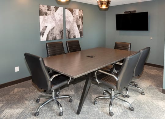 Conference Room With TV at The Exchange Apartments, New Brighton, 55112