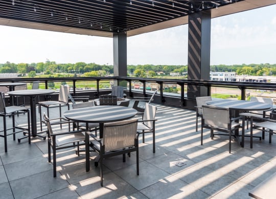 Rooftop Patio at The Exchange Apartments, New Brighton