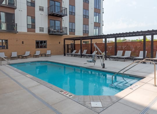 Large Pool at The Exchange Apartments, New Brighton, 55112