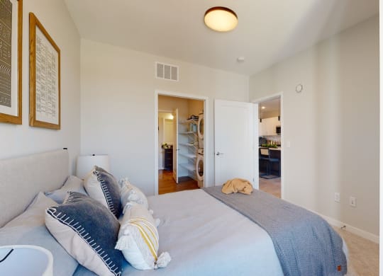 Bedroom With Closet at The Exchange Apartments, New Brighton, MN 55112