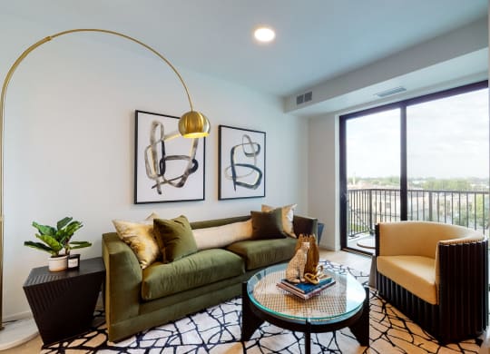 Model Living Room at The Mason, St. Paul, MN, 55114