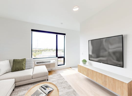 Living Room With TV at The Mason, Minnesota