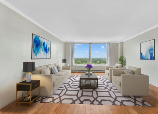 Classic Living Room Design at The Original at West Lake Quarter, Minneapolis, MN