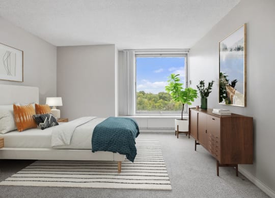 Bedroom Interior at The Original at West Lake Quarter, Minneapolis, Minnesota