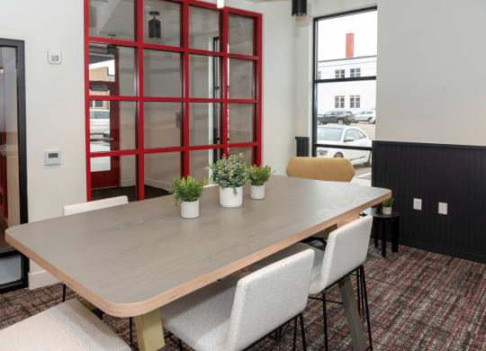 Clubhouse Dining Area at Tyler Street Stacks, Minnesota, 55413