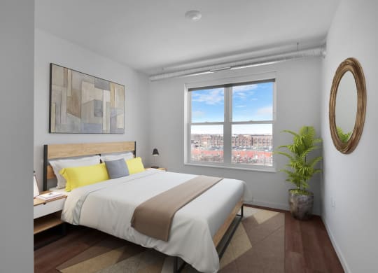 Well Appointed Bedroom at Tyler Street Stacks, Minneapolis Minnesota