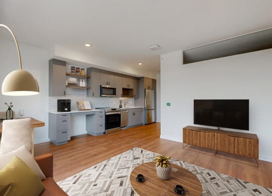 Spacious Living Room at Tyler Street Stacks, Minneapolis, 55413