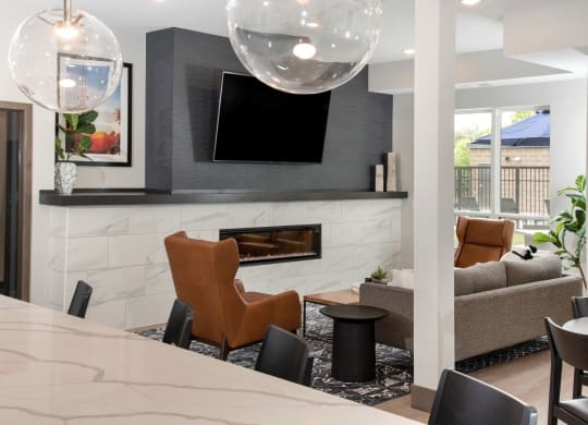 UPII community room lounge at Urban Park I and II Apartments, St Louis Park, MN