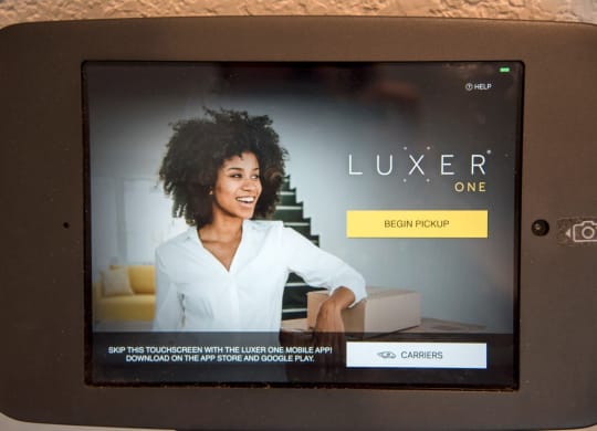 Luxer package rooms at both buildings at Urban Park I and II Apartments, St Louis Park