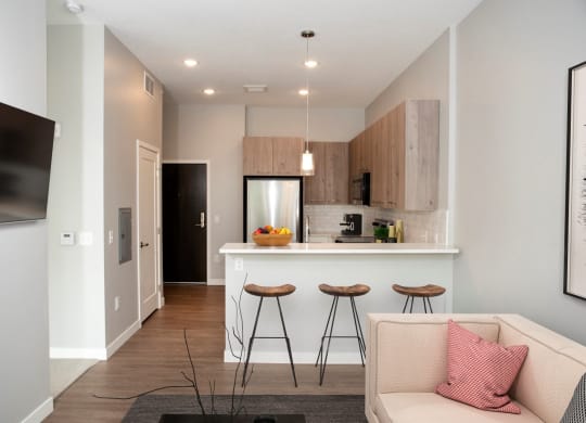 nordic studio floor plan, living and kitchen area at Urban Park I and II Apartments, Minnesota, 55426