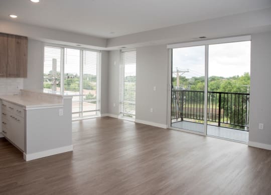 2 bedroom marc floor plan, corner apartment with balcony at Urban Park I and II Apartments, Minnesota