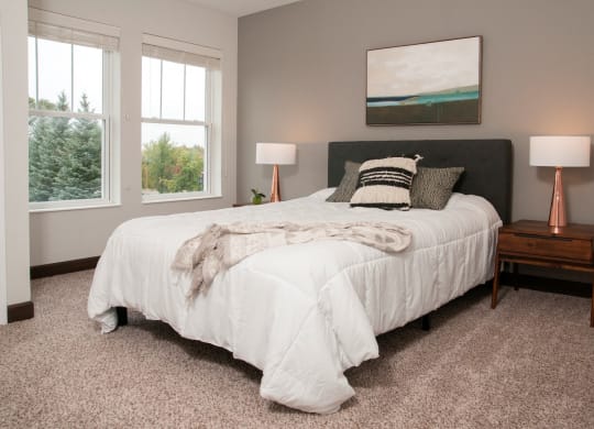 Well Decorated Bedroom at Victoria Flats, Victoria, MN
