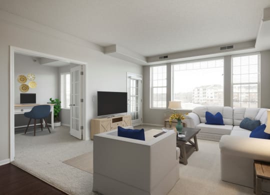 Beautiful Bright Living Room at Waterstone Place in Minnetonka