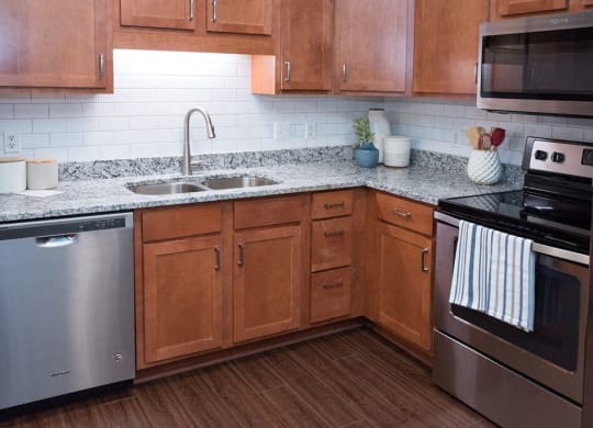 Well Equipped Kitchen at Waterstone Place, Minnesota