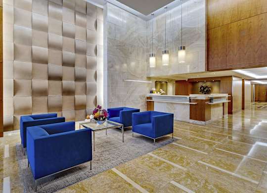 Reception Area at MARC Apartments, New York, 10019