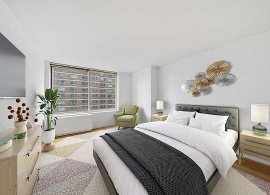 Primary Bedroom at MARC Apartments, New York, NY, 10019