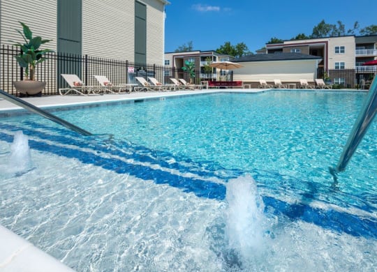 the pool at the apartments for rent