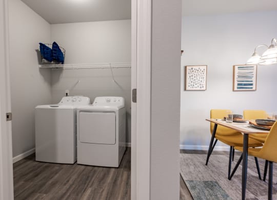 our apartments have a laundry room and dining room with washer and dryer