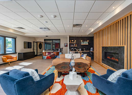Cozy Fireplace Lounge