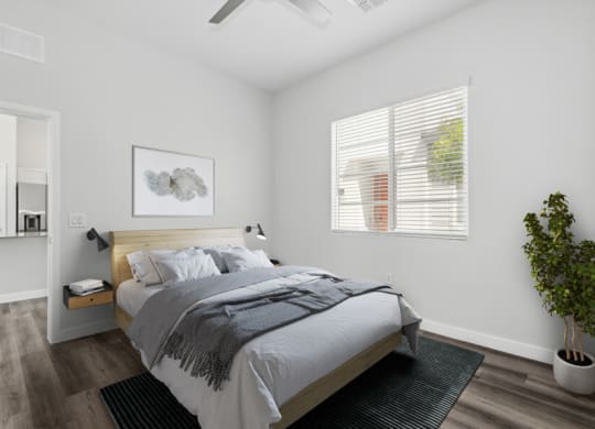 Bedroom with cozy bed at Baseline on 16, Phoenix, 85042