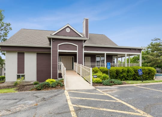 the front of a house with a ramp to the front door  at Eastwood Crossings, Kansas City, MO