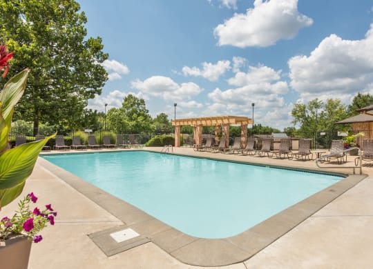 the swimming pool at Lodge of Overland Park Apartments, Overland Park , KS 66212