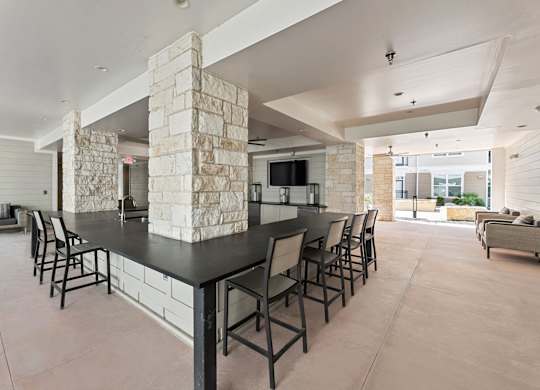 Kitchen with Black Countertop at Citadel at Westpointe Apartments, Texas, 78245
