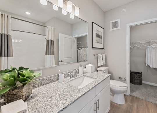 Bathroom with White Toilet at Citadel at Westpointe Apartments, Texas, 78245