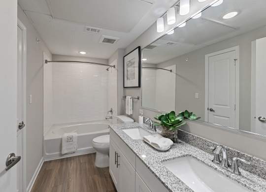 Bathroom with a White Appliances at Citadel at Westpointe Apartments, Texas, 78245