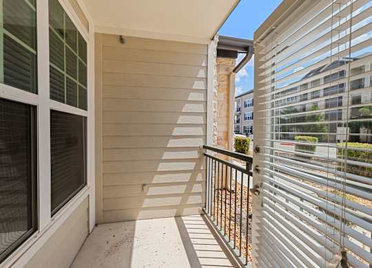 A Balcony with a Metal Railing at Citadel at Westpointe Apartments, San Antonio, 78245