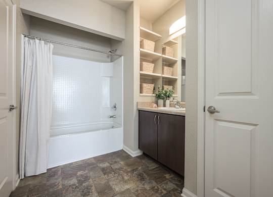 Bathroom with Cabinet at Spring Creek Apartments, Florida