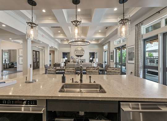Clubhouse Lounge Area at Citadel at Westpointe Apartments, Texas