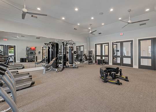 A Gym with Exercise Machines at Citadel at Westpointe Apartments, San Antonio, 78245