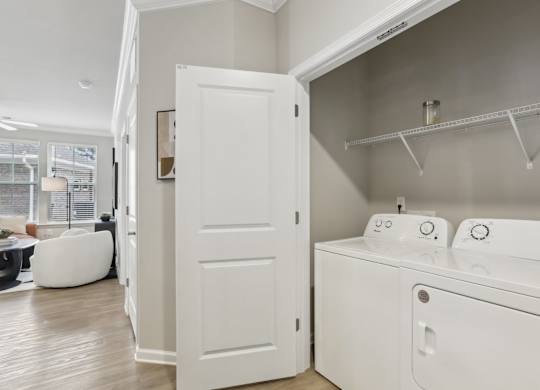 a washer and dryer included in every unit