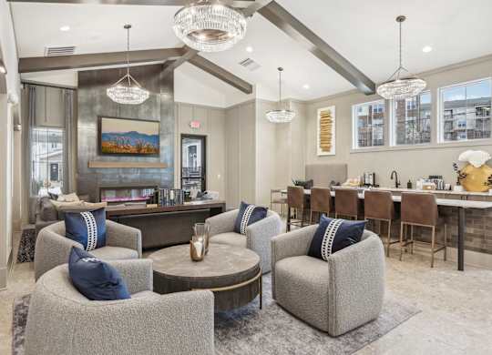 a clubhouse room with resident lounges