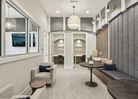 a modern private working space great for student and remote employee residents