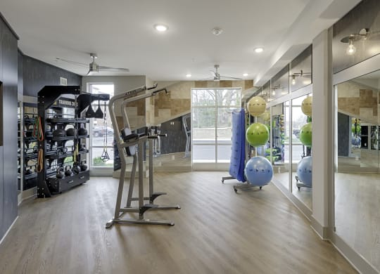 Fitness center with yoga room