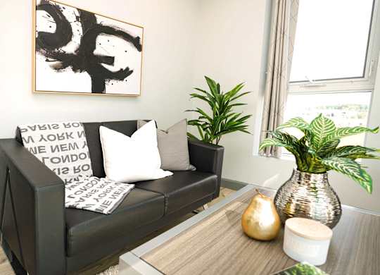 Living room with couch and coffee table
