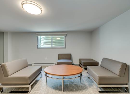 Living room with couches and sofas