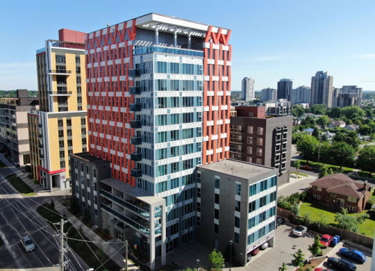 the building is located in the center of the city